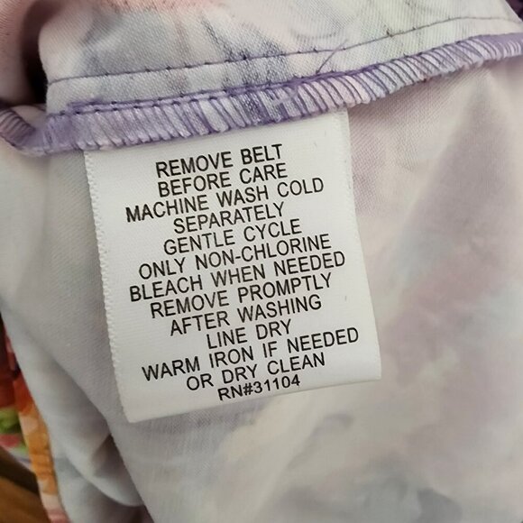 New Directions Dress 10 Sleeveless Fit & Flare Watercolor Floral Cotton - Picture 6 of 7